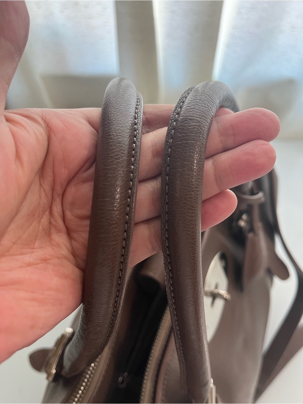 MULBERRY TAUPE ZIPPERED BAYSWATER - Picture 4 of 15
